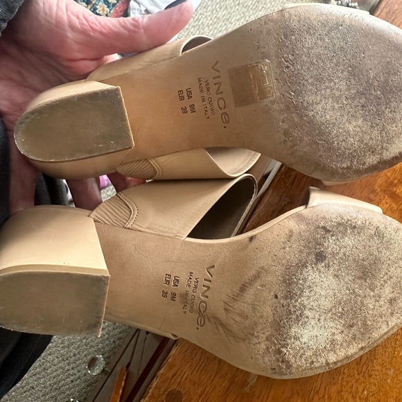 Vince Vero Cuoio Double Strap Sandal Heel Made In Italy - Picture 5 of 5